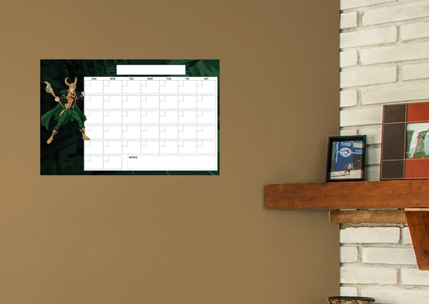 Avengers: LOKI Blank Calendar Dry Erase - Officially Licensed Marvel Removable Adhesive Decal