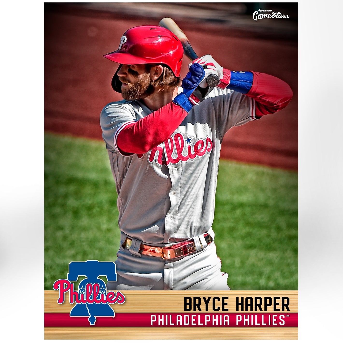 Philadelphia Phillies: Bryce Harper 2021 GameStar - MLB Removable Wall Adhesive Wall Decal Large