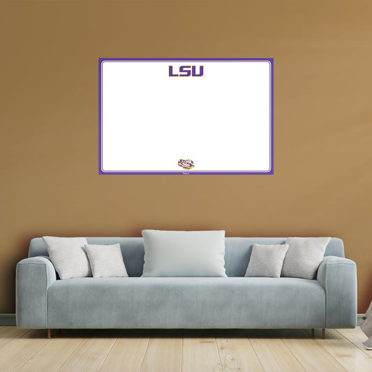 LSU Tigers: Dry Erase White Board - Officially Licensed NCAA Removable Adhesive Decal