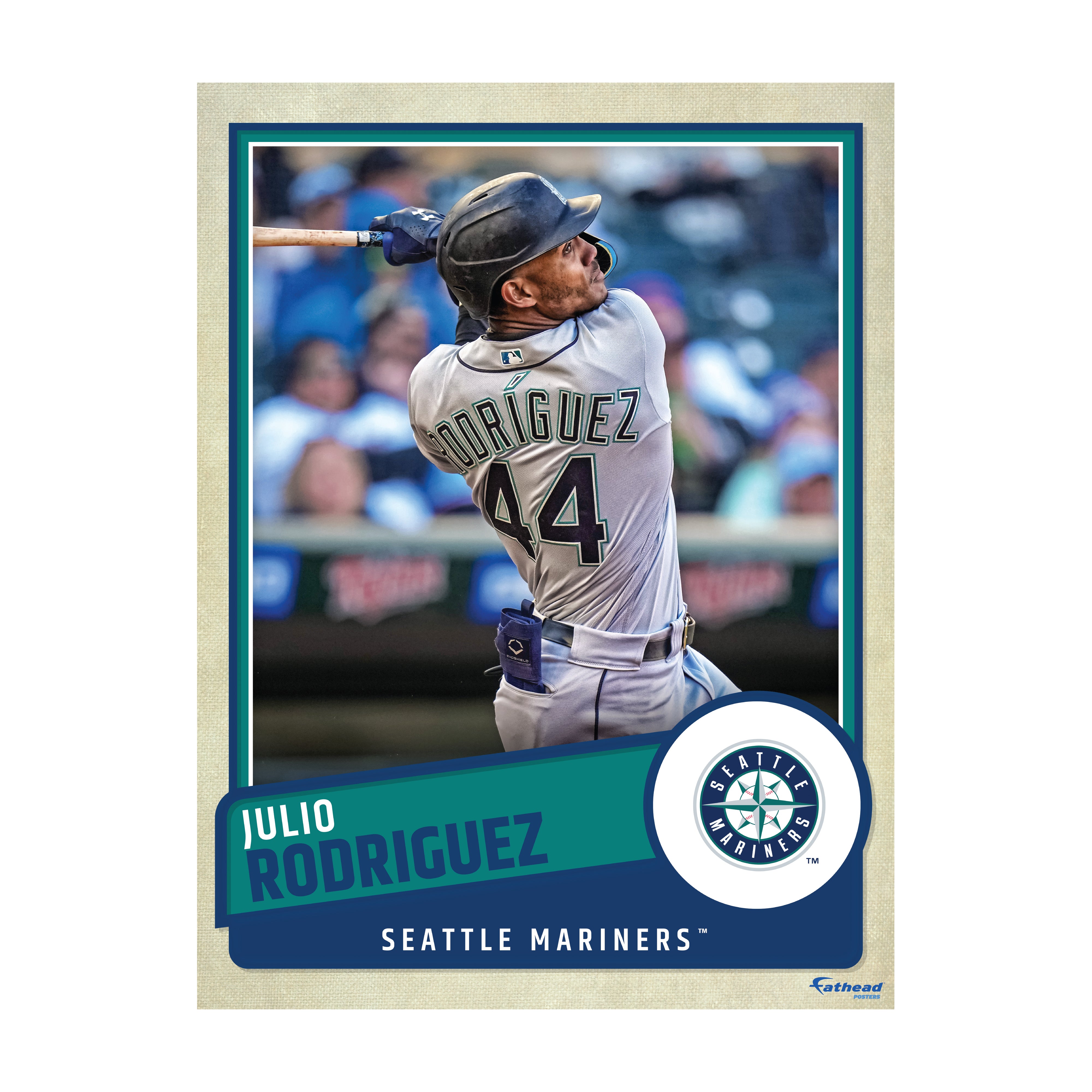 Julio Rodriguez Seattle Mariners Baseball Home Run Poster Man 