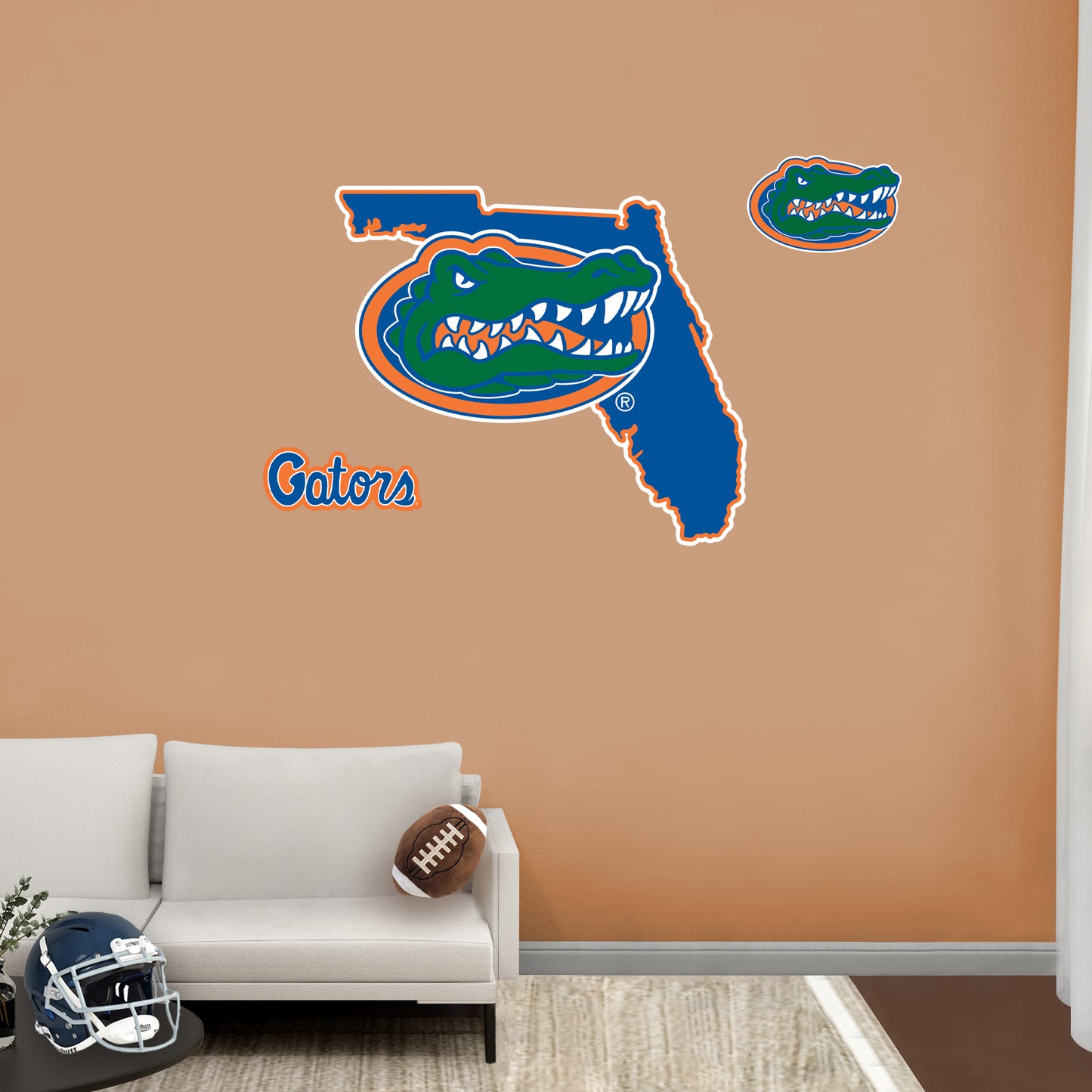 Florida Gators: State of Florida Logo - Officially Licensed NCAA Removable Adhesive Decal