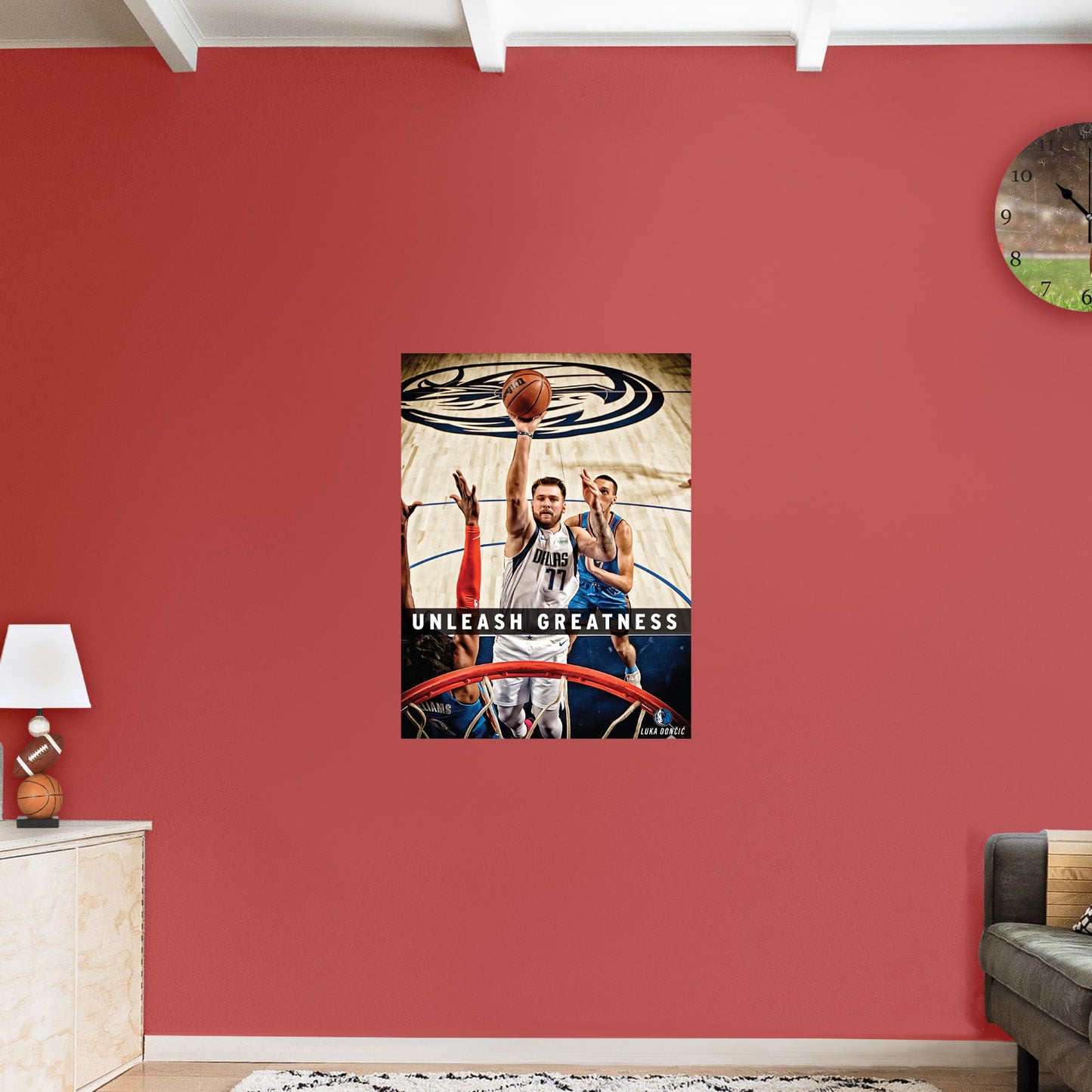 Dallas Mavericks: Luka Dončić Scoring Motivational Poster - Officially Licensed NBA Removable Adhesive Decal
