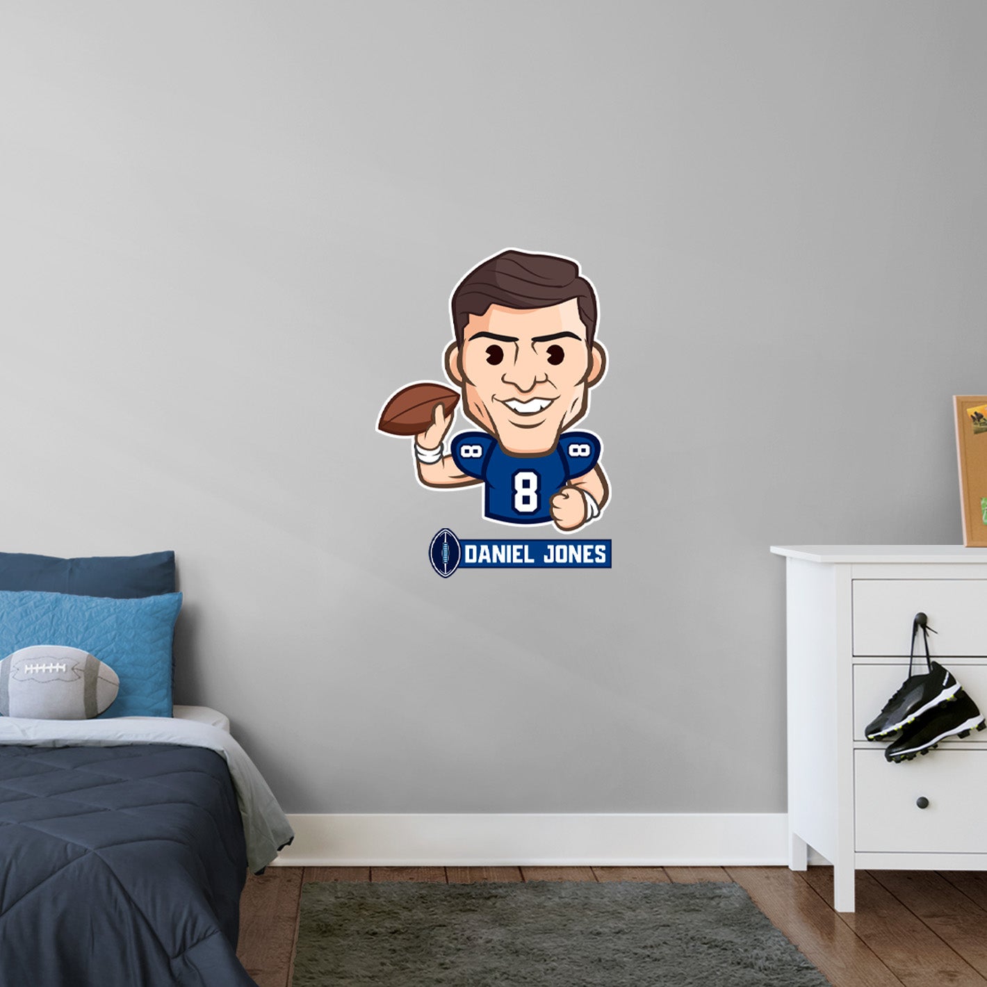 New York Giants: Daniel Jones  Emoji        - Officially Licensed NFLPA Removable     Adhesive Decal