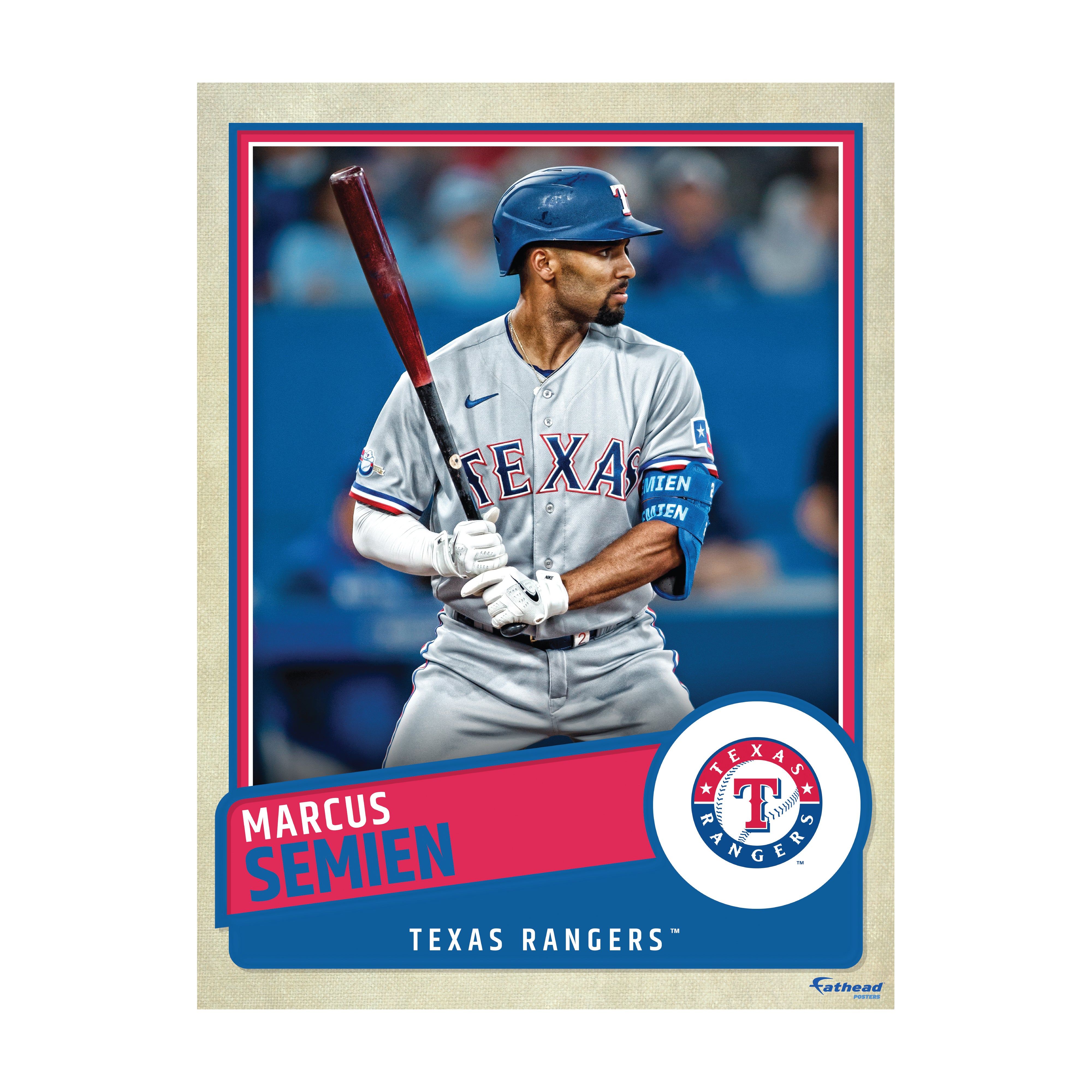 Texas Rangers Baseball Mat - Retro Collection