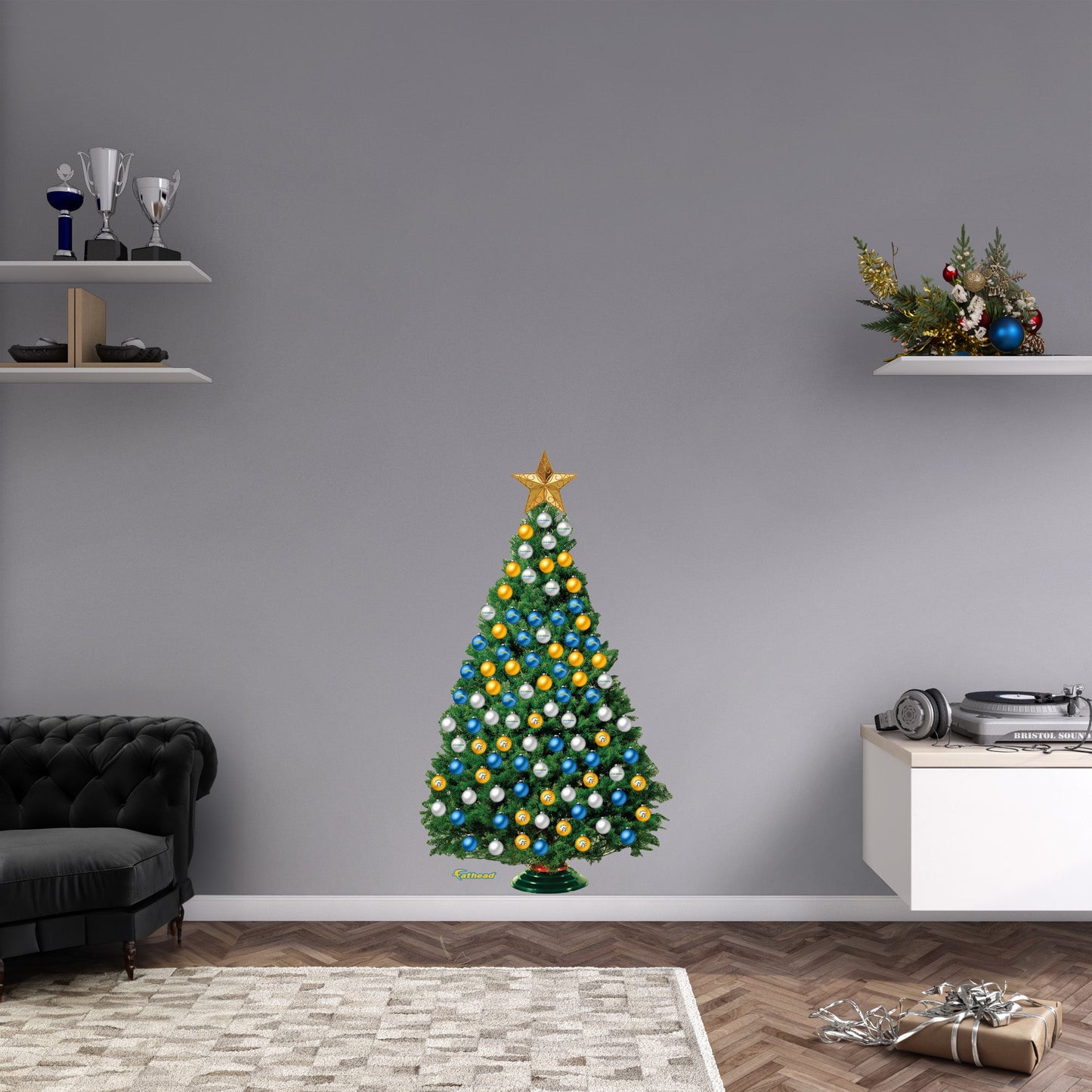 Los Angeles Chargers:   Dry Erase Decorate Your Own Christmas Tree        - Officially Licensed NFL Removable     Adhesive Decal