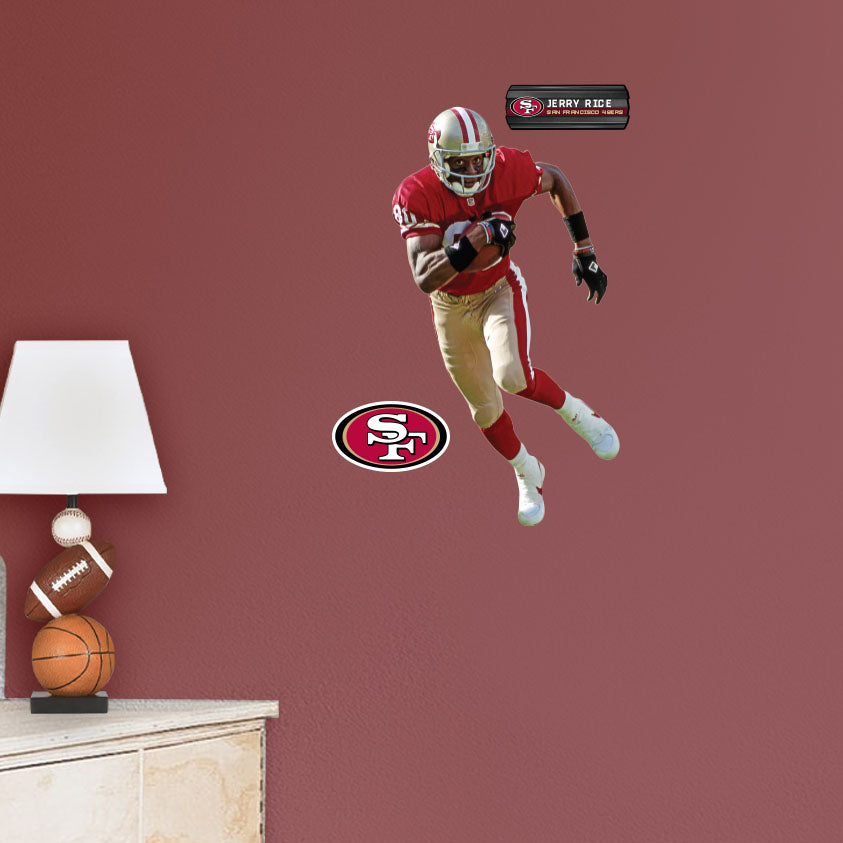 San Francisco 49ers: Jerry Rice  Legend        - Officially Licensed NFL Removable     Adhesive Decal