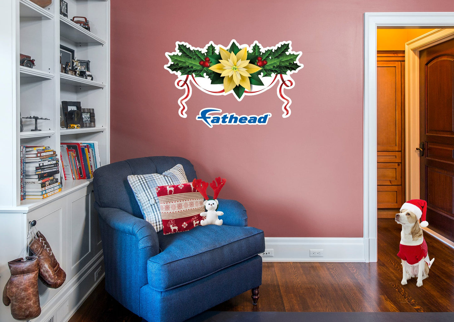 Christmas: Yellow Flower Icon - Removable Adhesive Decal