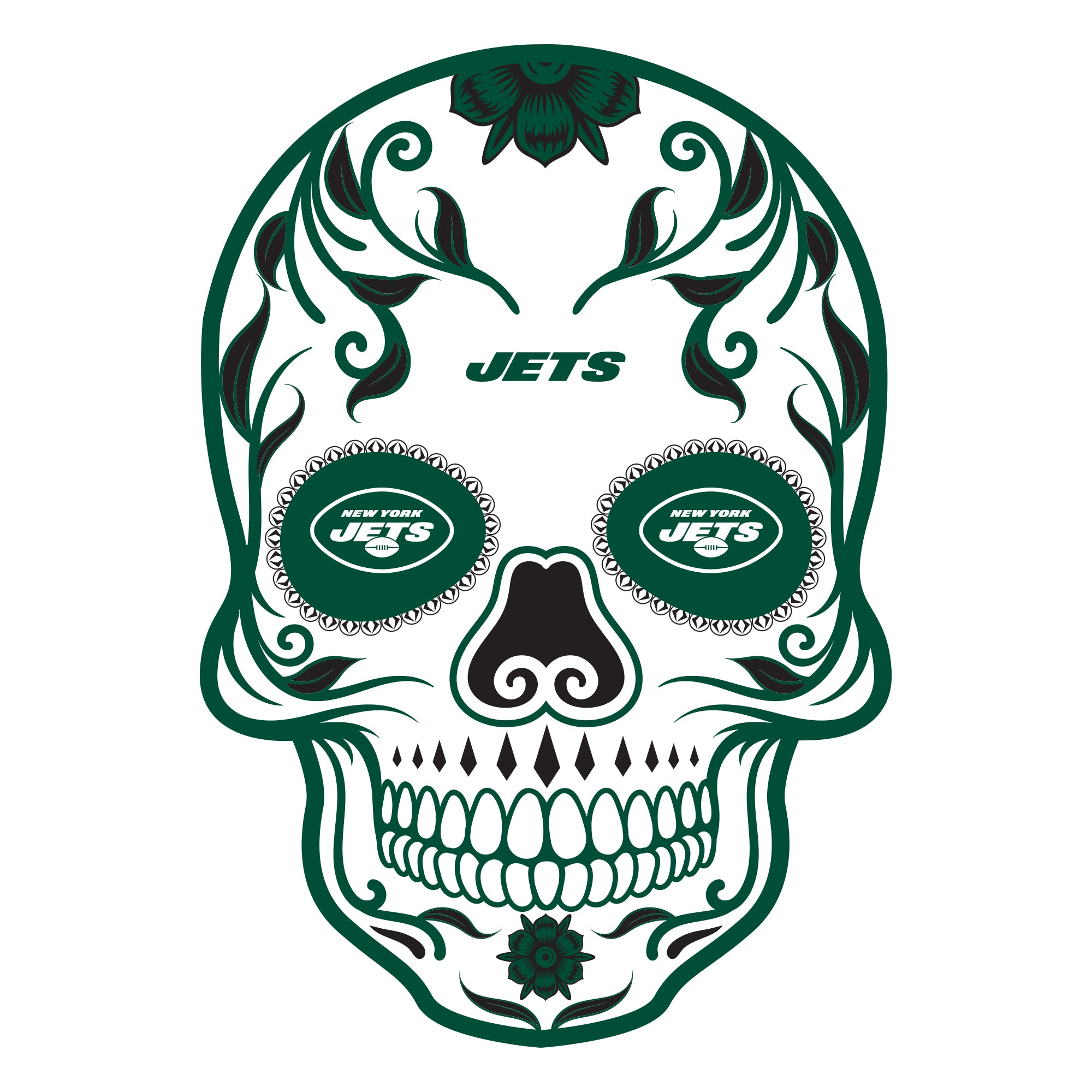 New York Jets: 2022 Skull Outdoor Logo - Officially Licensed NFL Outdo