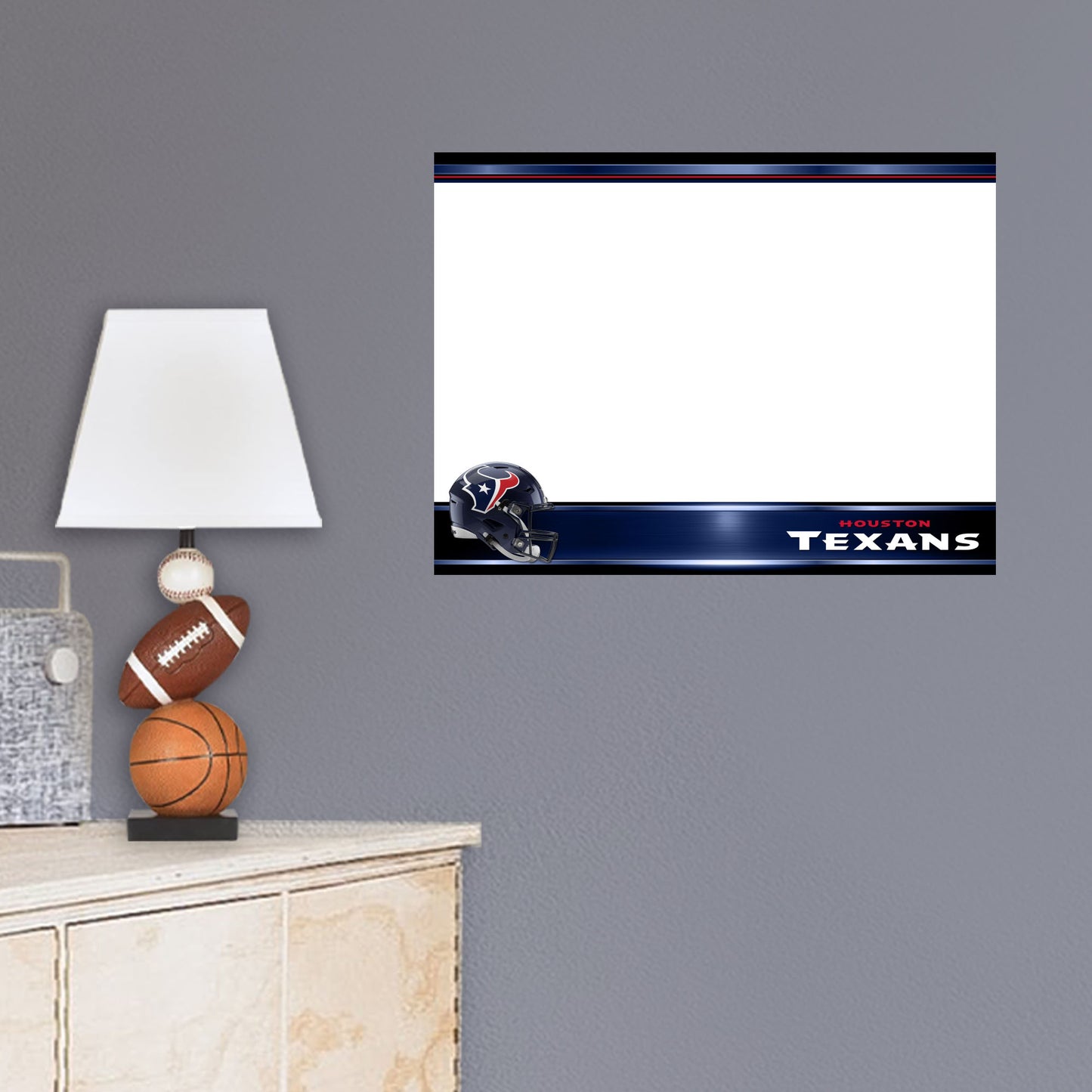 Houston Texans:   Helmet Dry Erase Whiteboard        - Officially Licensed NFL Removable     Adhesive Decal