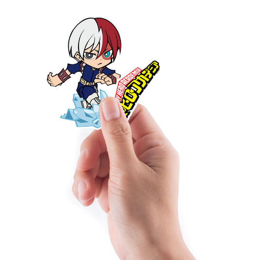 Sheet of 5 -My Hero Academia: TODOROKI Minis        - Officially Licensed Funimation Removable    Adhesive Decal