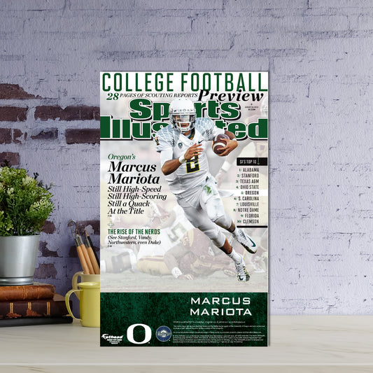 Oregon Ducks: Marcus Mariota August 2013 Sports Illustrated Cover Mini Cardstock Cutout - Officially Licensed NCAA Stand Out