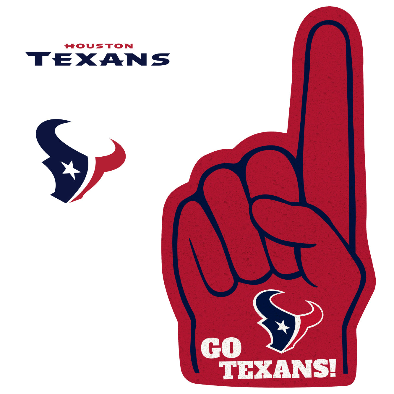 Houston Texans: 2021 Foam Finger - Officially Licensed NFL Removable A –  Fathead