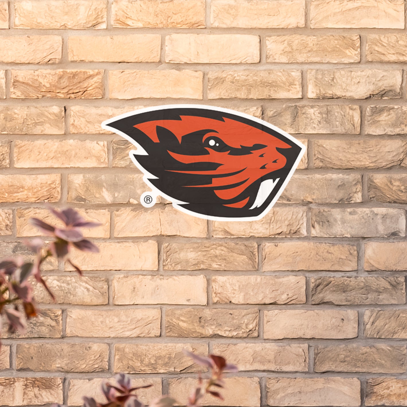 Lids Oregon State Beavers Team Logo 21'' x 23'' Rotating Lighted Wall Sign
