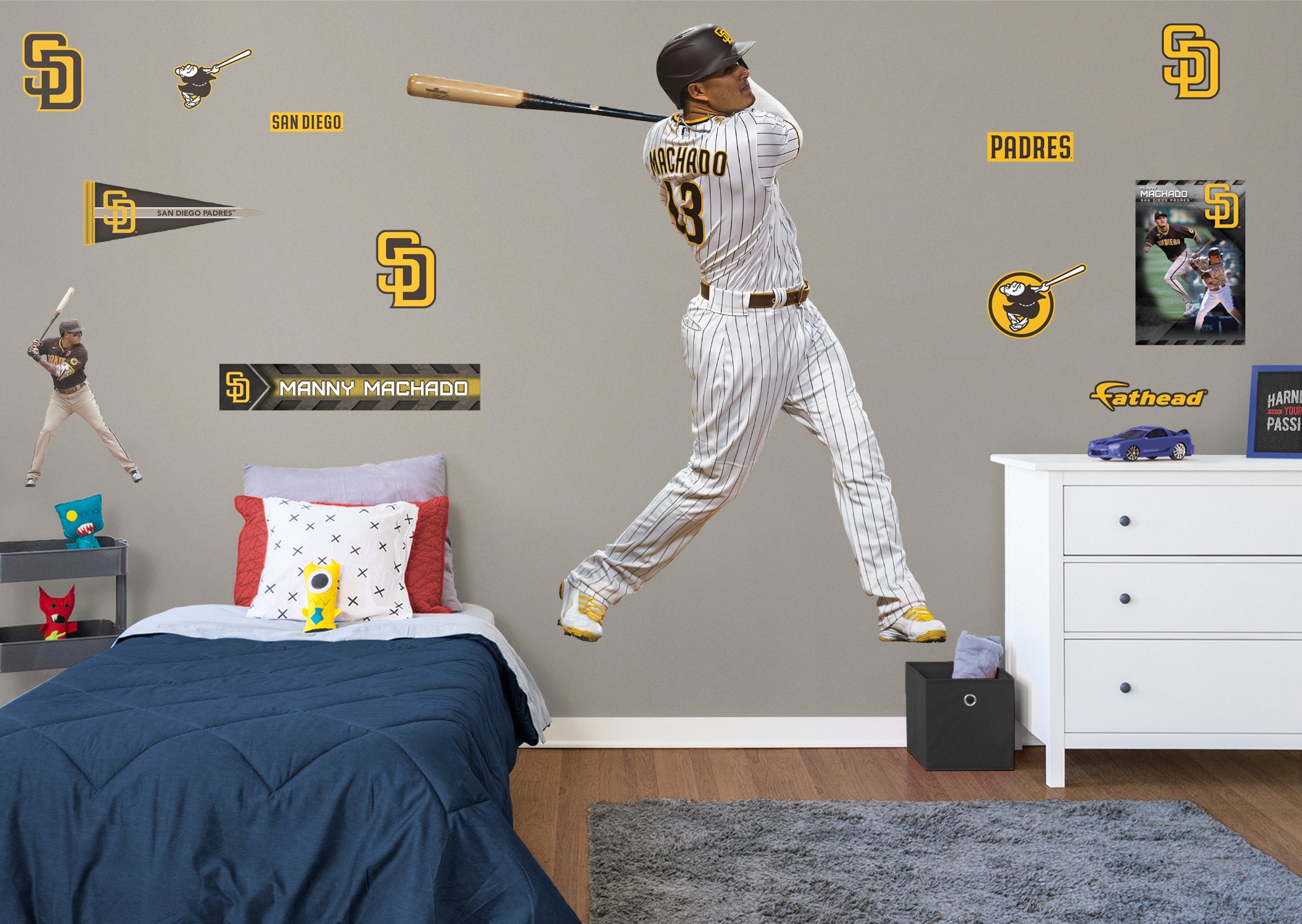 San Diego Padres: Manny Machado 2022 Life-Size Foam Core Cutout -  Officially Licensed MLB Stand Out
