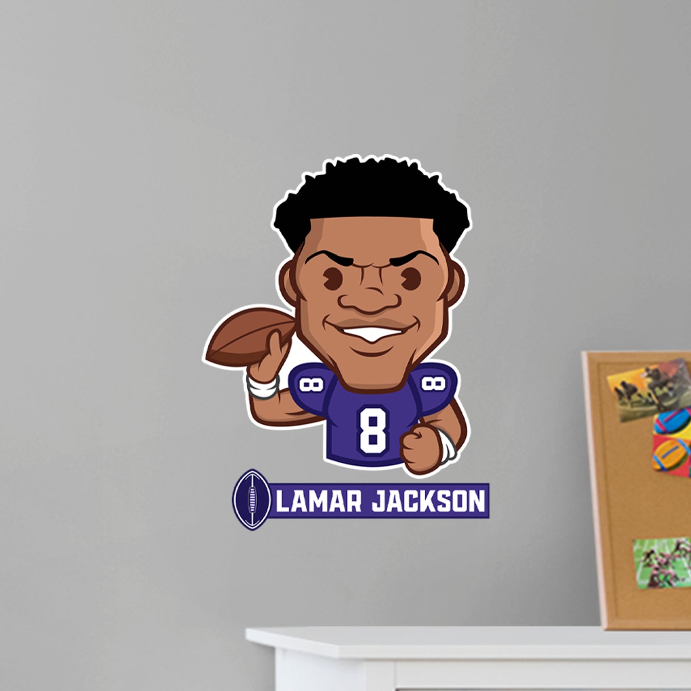 Baltimore Ravens: Lamar Jackson Emoji - Officially Licensed NFLPA Removable Adhesive Decal
