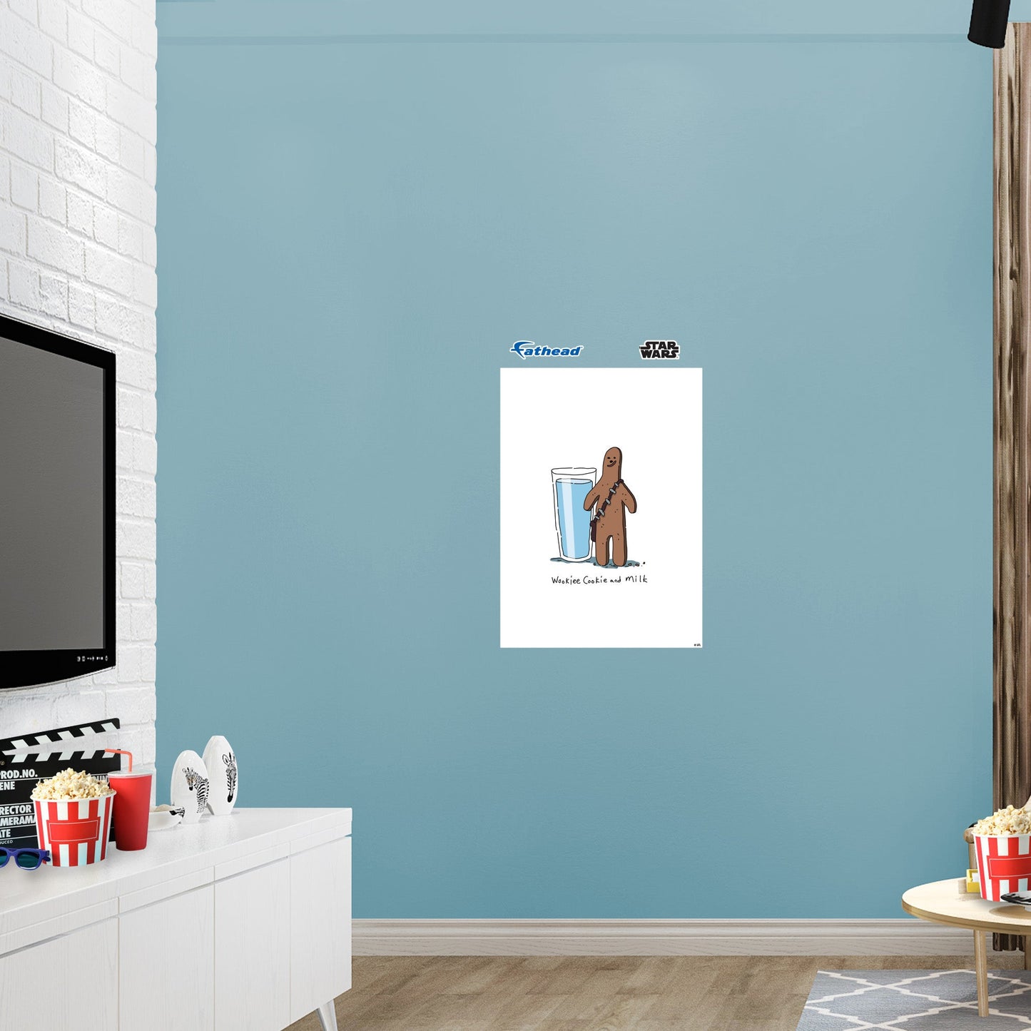 Wookiee Cookie and Milk Poster        - Officially Licensed Star Wars Removable     Adhesive Decal