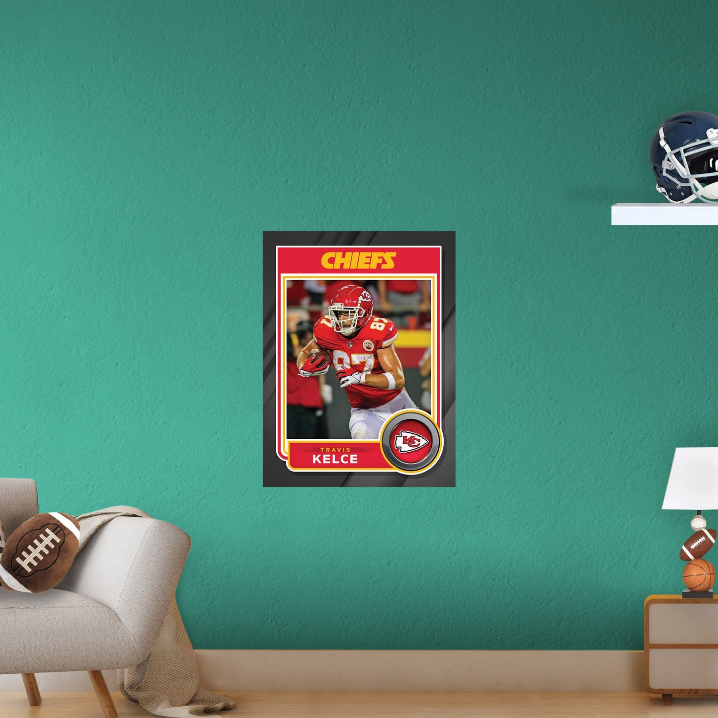 Kansas City Chiefs: Travis Kelce Poster - Officially Licensed NFL Removable Adhesive Decal