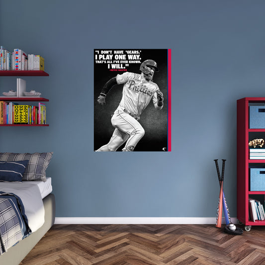 Philadelphia Phillies: Bryce Harper Inspirational Poster - Officially Licensed MLB Removable Adhesive Decal