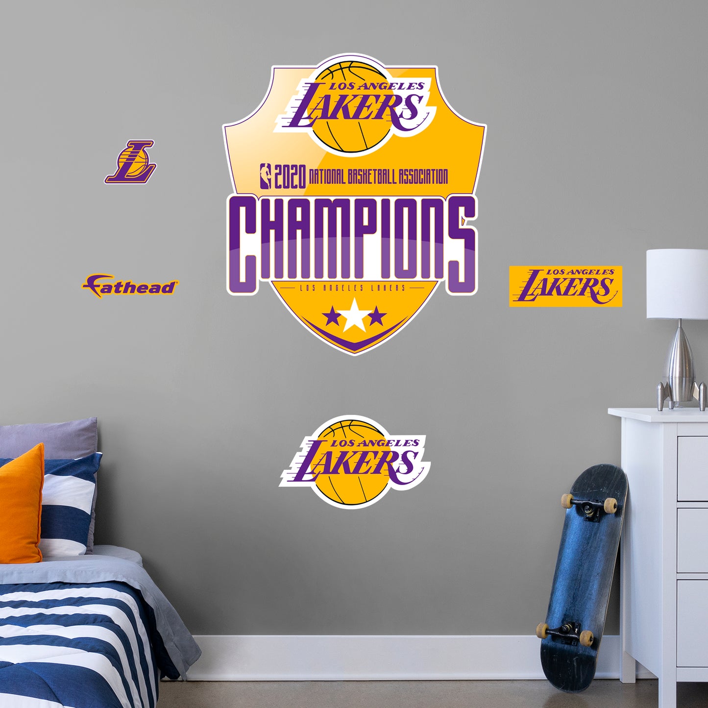 Los Angeles Lakers: 2020 Champions RealBig Logo - Officially Licensed NBA Removable Wall Decal