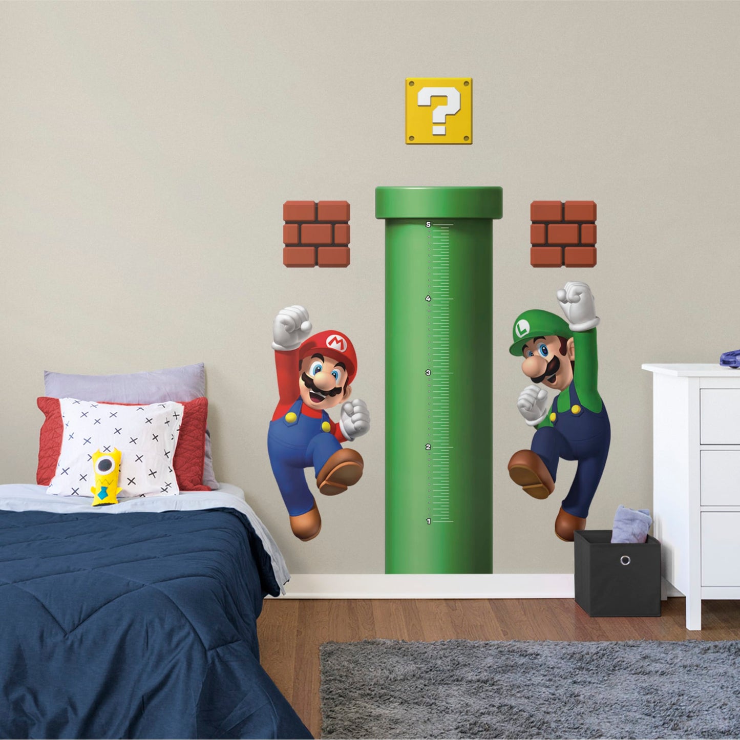 Super Mario: Growth Chart - Officially Licensed Nintendo Removable Wall Decals