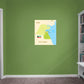 Maps of Asia: Kuwait Mural        -   Removable Wall   Adhesive Decal
