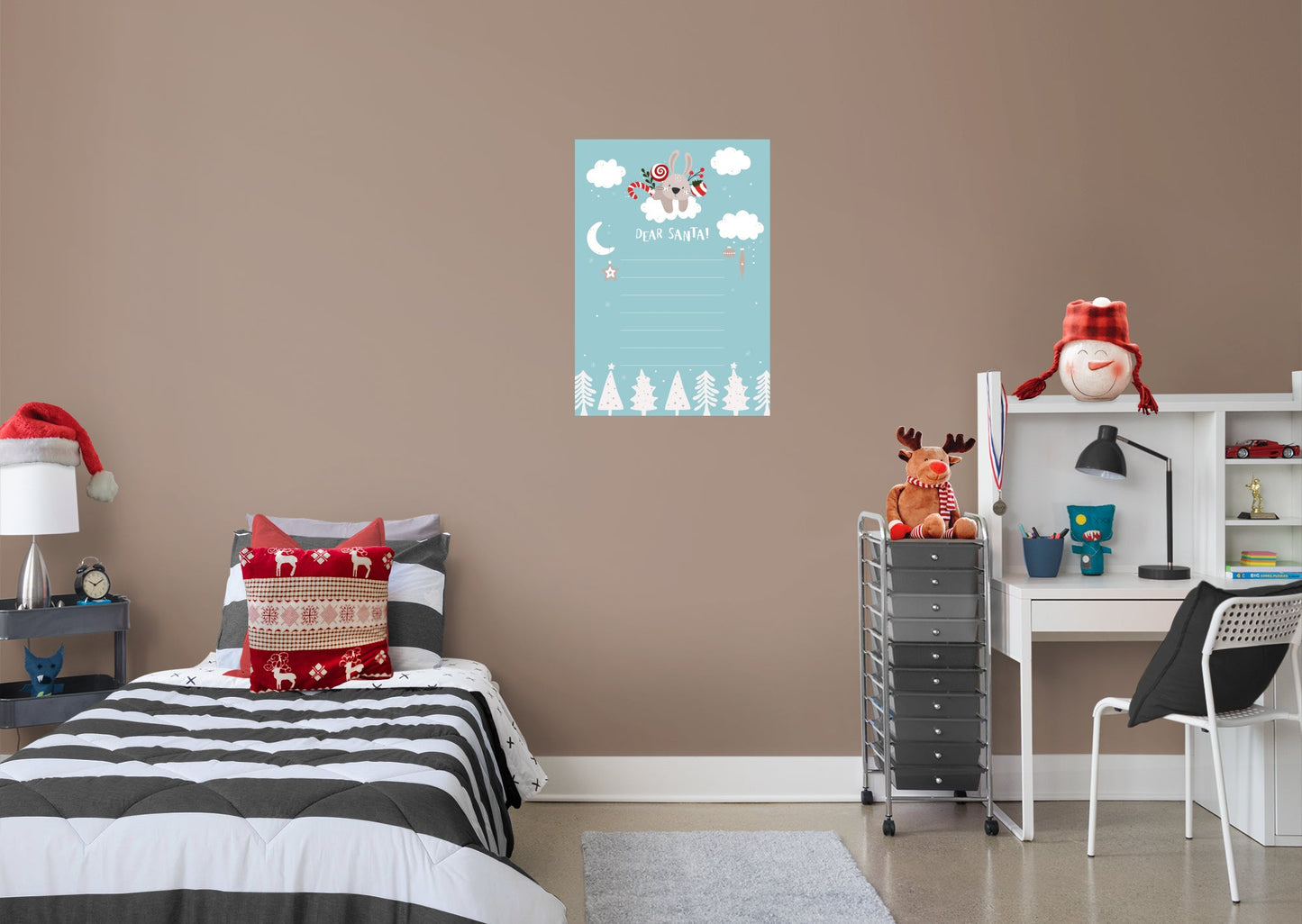 Christmas: Clouds Dry Erase - Removable Adhesive Decal