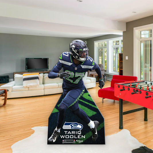 Seattle Seahawks: Tariq Woolen Life-Size Foam Core Cutout - Officially Licensed NFL Stand Out