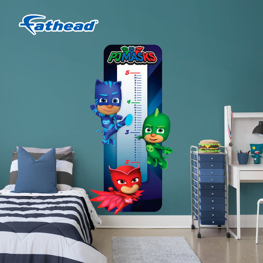 PJ Masks: Three Friends Growth Chart - Officially Licensed Hasbro Removable Adhesive Decal