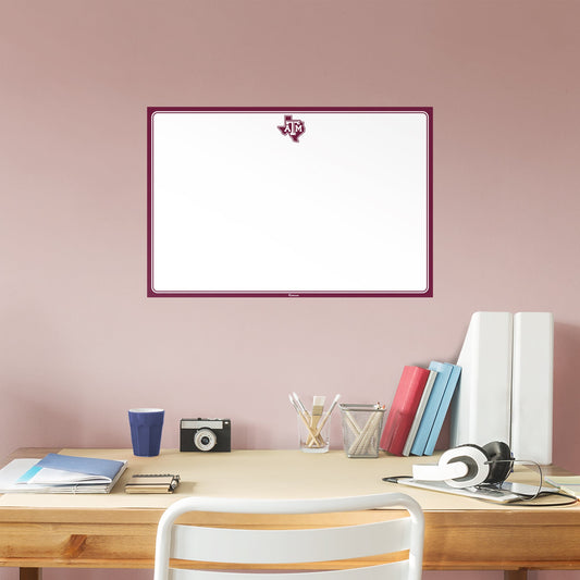 Texas A&M Aggies: Dry Erase White Board - Officially Licensed NCAA Removable Adhesive Decal