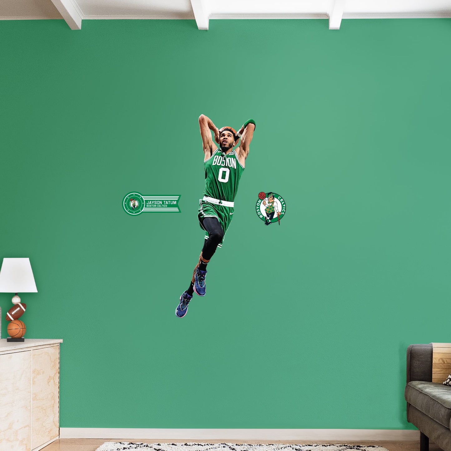 Boston Celtics: Jayson Tatum Dunk - Officially Licensed NBA Removable Adhesive Decal