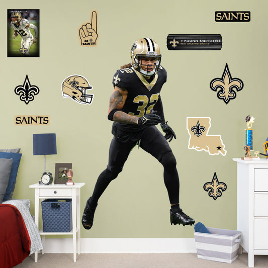 New Orleans Saints: Tyrann Mathieu - Officially Licensed NFL Removable Adhesive Decal