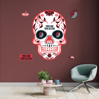 Portland Trail Blazers: Skull - Officially Licensed NBA Removable Adhesive Decal