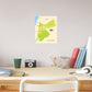 Maps of Asia: Jordan Mural        -   Removable Wall   Adhesive Decal