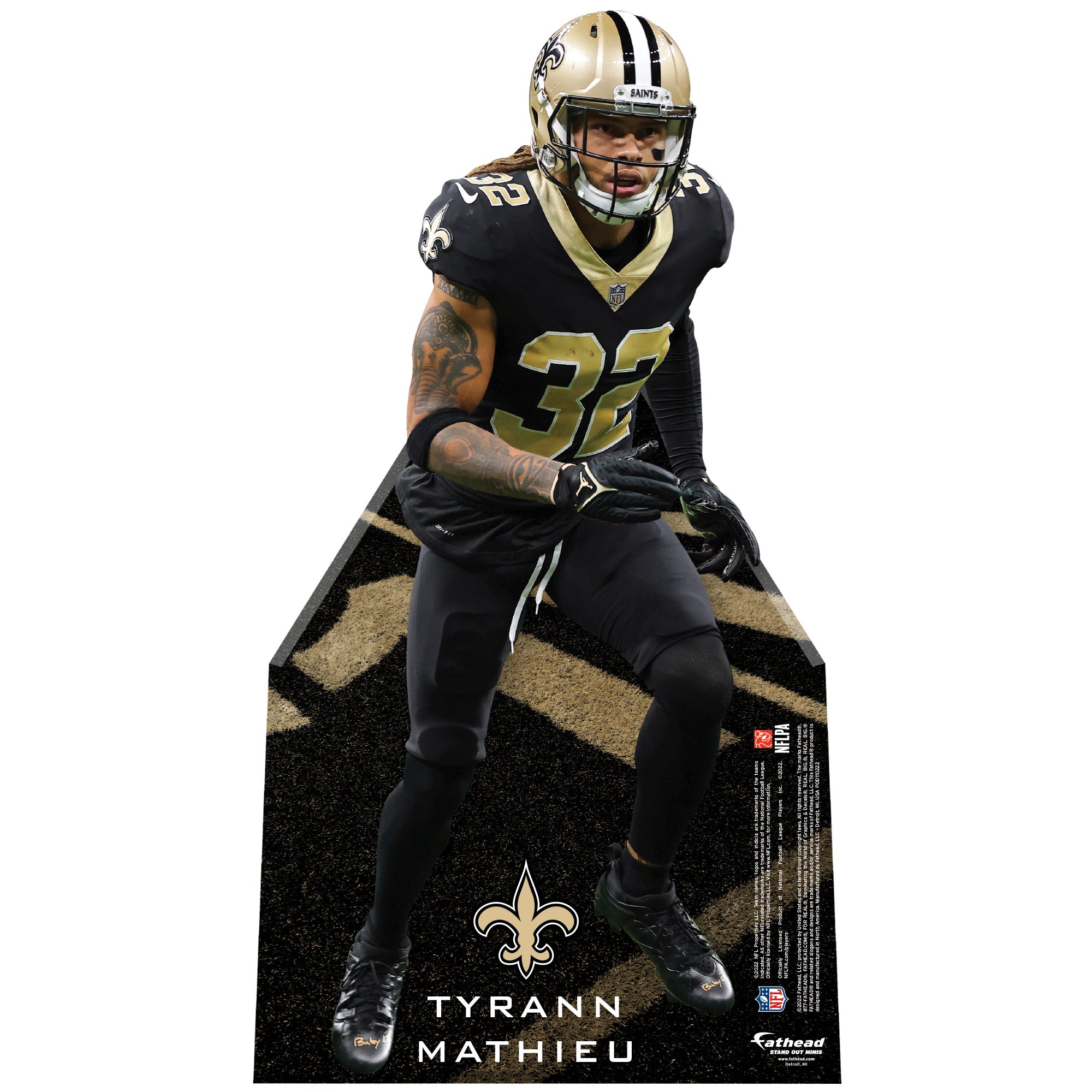 New Orleans Saints: Tyrann Mathieu 2022 - Officially Licensed NFL Remo –  Fathead