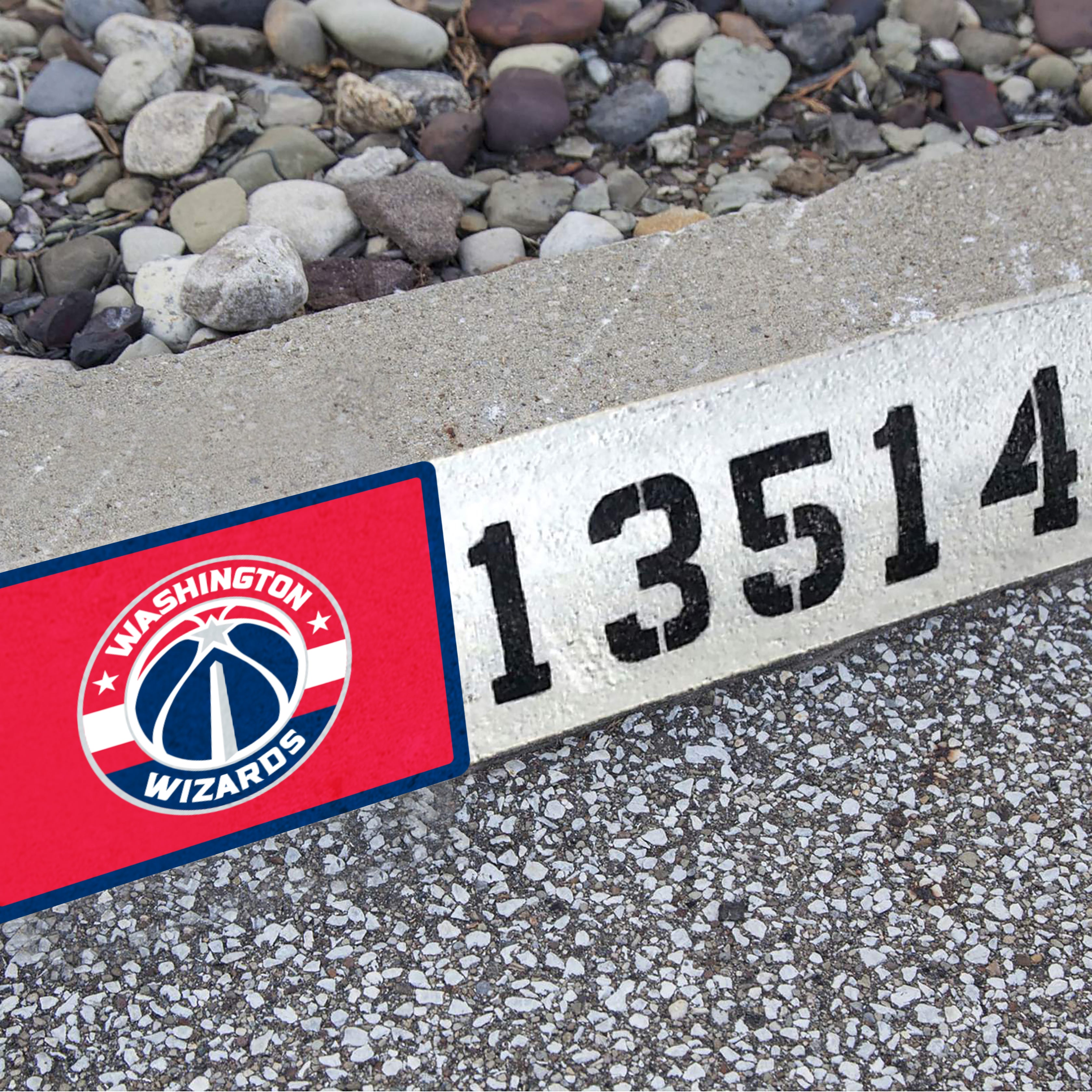 Washington Wizards: Address Block Logo - Officially Licensed NBA Outdoor  Graphic