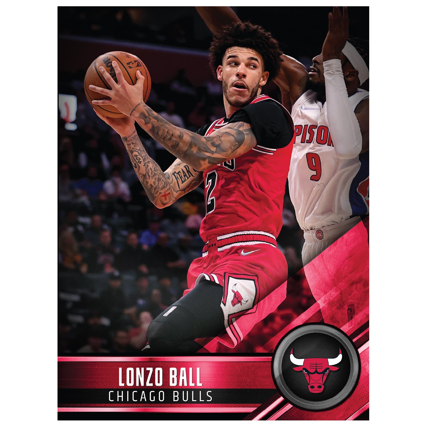 Lonzo Ball Authentic Autograph Red Chicago Bulls  