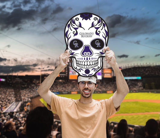 Colorado Rockies: Skull Foam Core Cutout - Officially Licensed MLB Big Head
