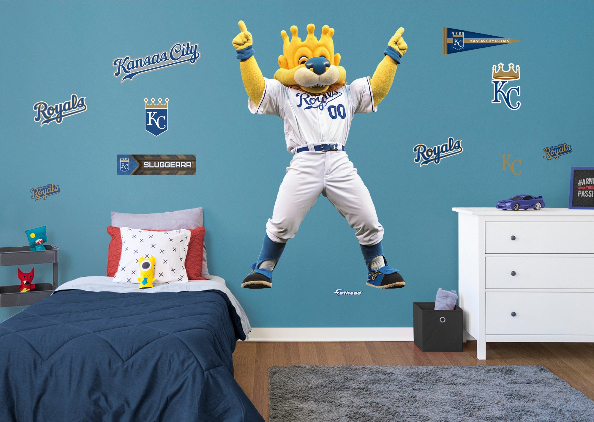 Kansas City Royals: Sluggerrr 2021 Mascot - Officially Licensed MLB  Removable Wall Adhesive Decal