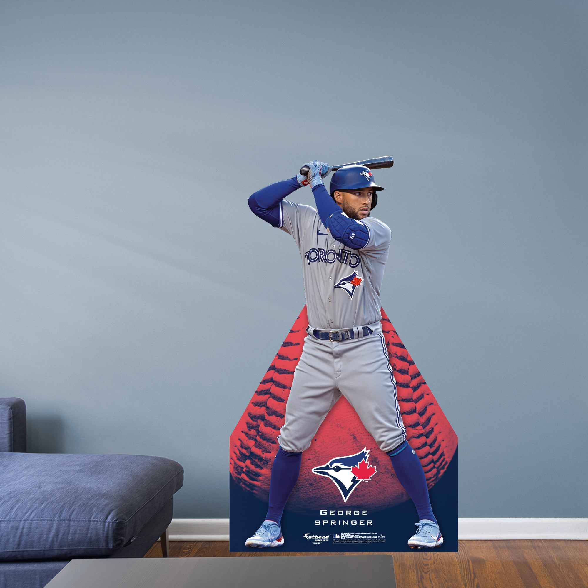 Toronto Blue Jays: George Springer 2021 GameStar - MLB Removable Wall Adhesive Wall Decal XL