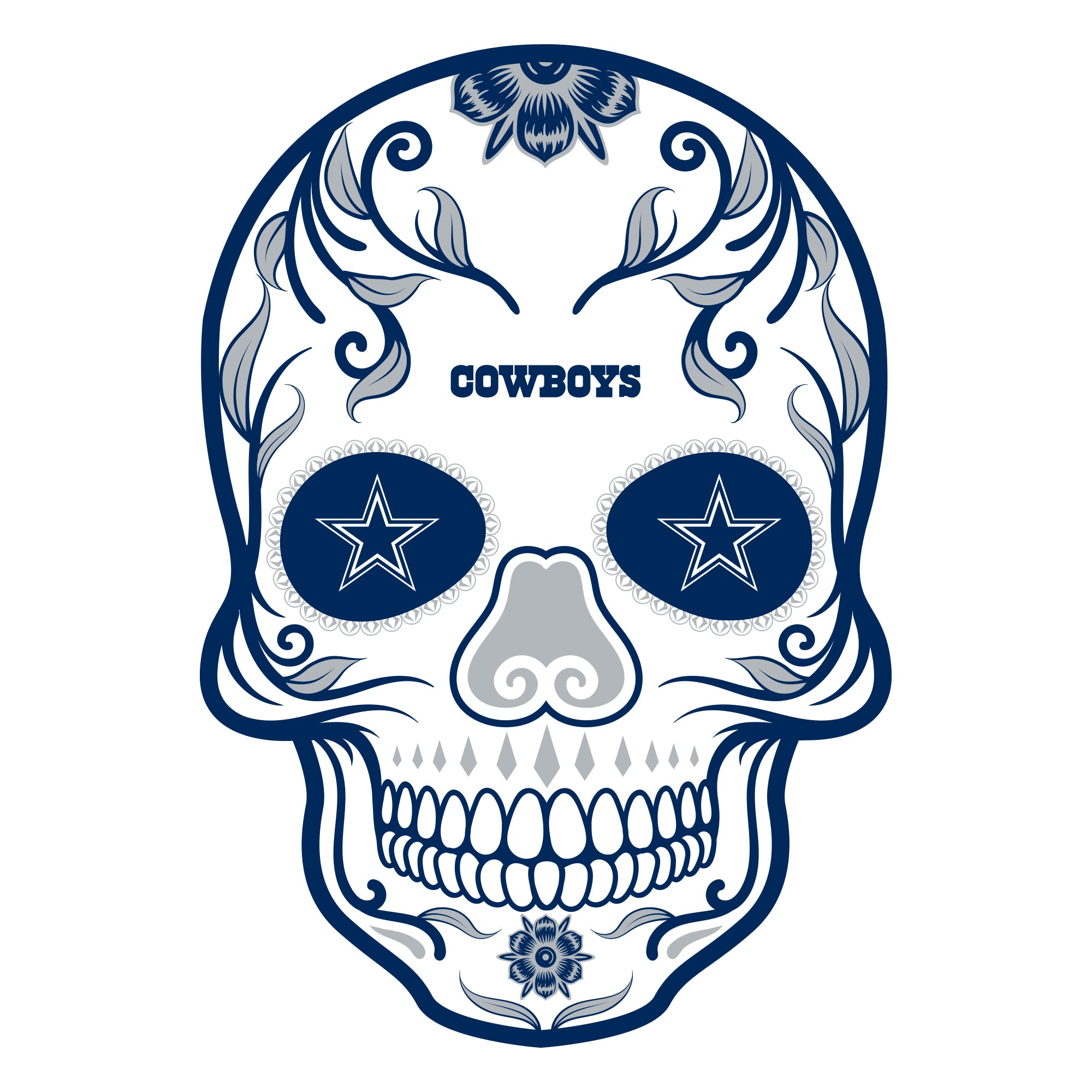 Dallas Cowboys Sugar Skull Circle – Fan Creations GA