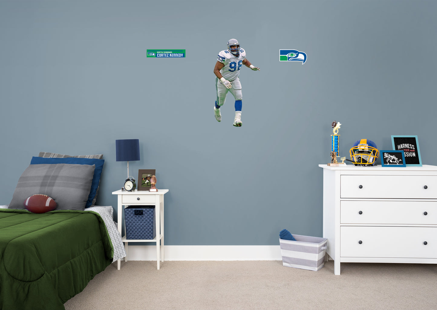 Seattle Seahawks: Cortez Kennedy  Legend        - Officially Licensed NFL Removable Wall   Adhesive Decal