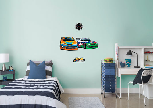 Kids Cars        - Officially Licensed NASCAR Removable Wall   Adhesive Decal