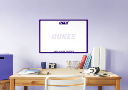 James Madison Dukes: James Madison Dukes  Dry Erase Whiteboard        - Officially Licensed NCAA Removable Wall   Adhesive Decal