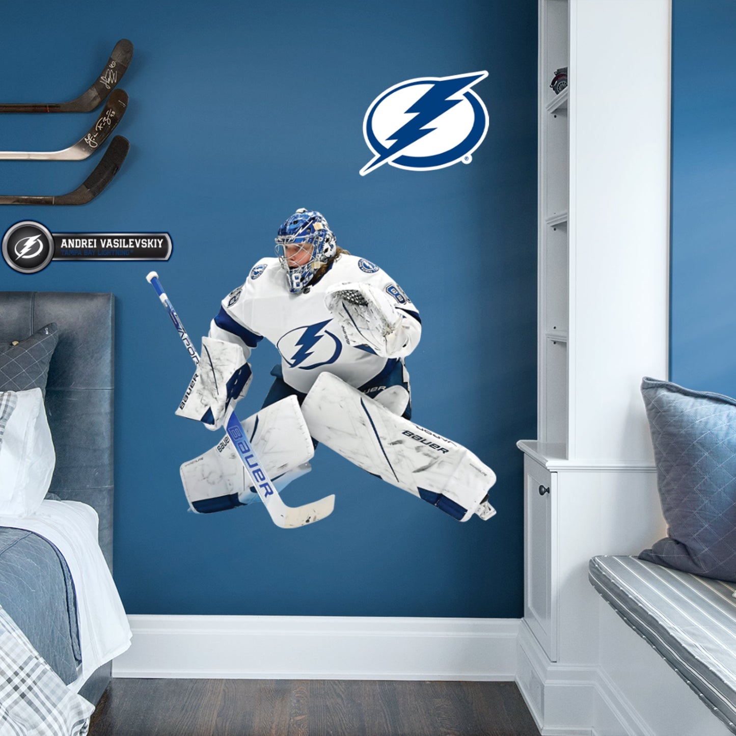Tampa Bay Lightning: Andrei Vasilevskiy - Officially Licensed NHL Removable Adhesive Decal