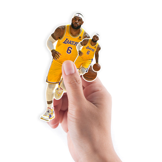 Sheet of 5 -Los Angeles Lakers: LeBron James Player MINIS - Officially Licensed NBA Removable Adhesive Decal