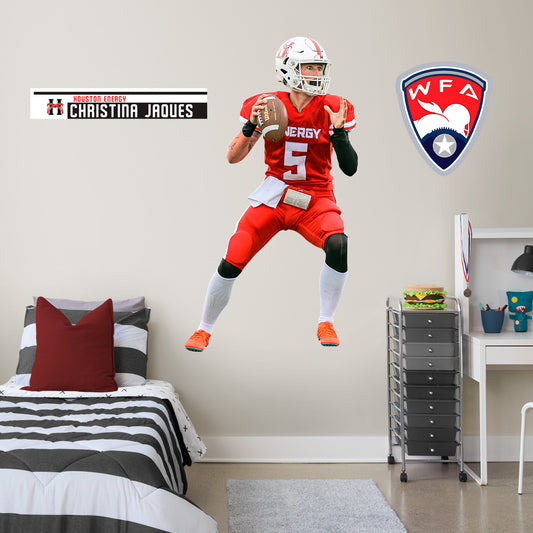 Houston Energy: Christina Jaques - Officially Licensed WFA Removable Adhesive Decal