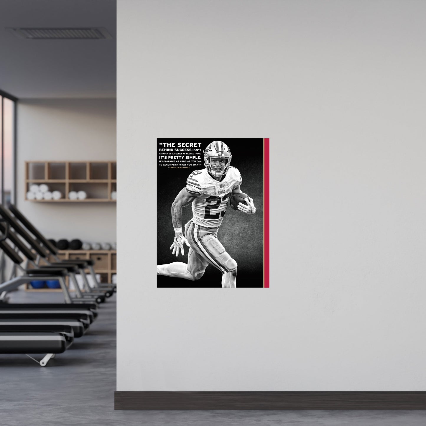 San Francisco 49ers: Christian McCaffrey Inspirational Poster - Officially Licensed NFL Removable Adhesive Decal