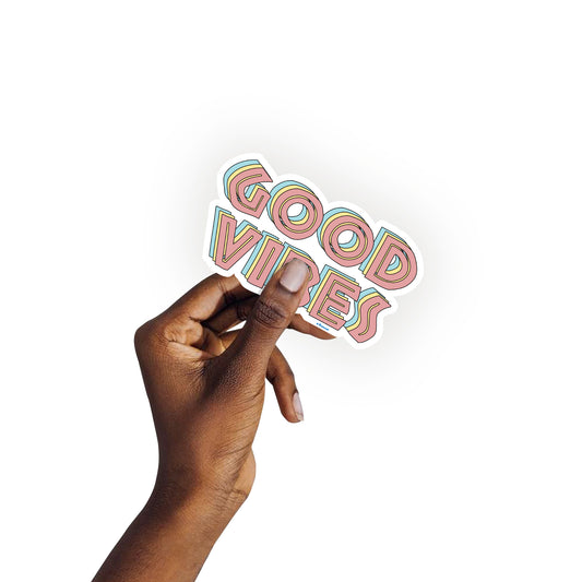 Sheet of 3 -Positivity: Good Vibes Minis - Removable Adhesive Decal