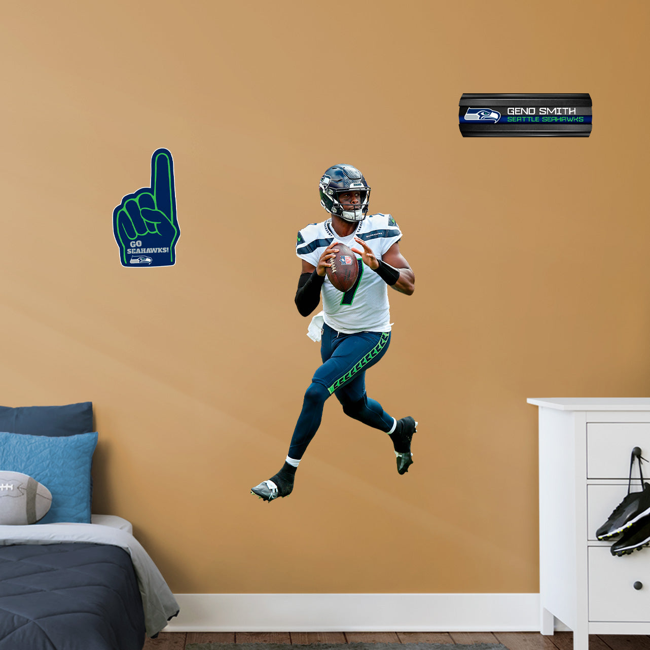 Seattle Seahawks: Geno Smith - Officially Licensed NFL Removable Adhesive Decal