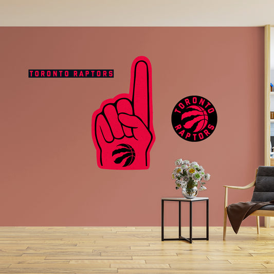 Toronto Raptors: Foam Finger - Officially Licensed NBA Removable Adhesive Decal